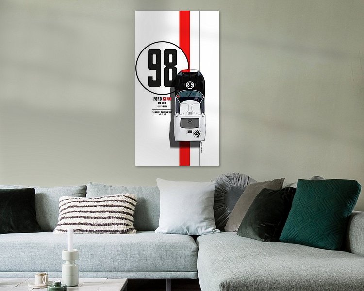 Ford GT40 No.98, Ken Miles Daytona 1966 by Theodor Decker on